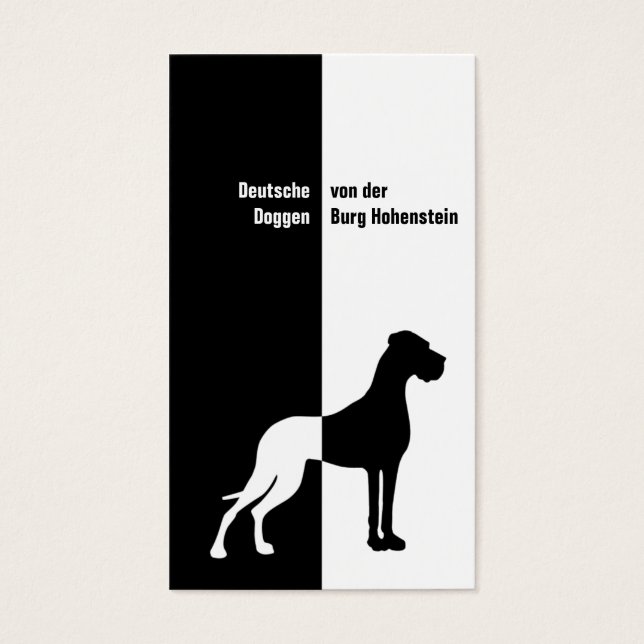 Schwarz weiß Imposant Visitekaartje (Voorkant)