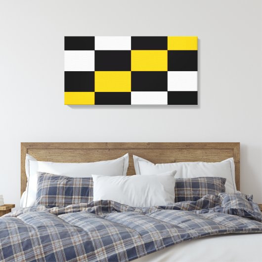 Schwarz-Weiss Kontrast Canvas Afdruk (Insitu (Slaapkamer))