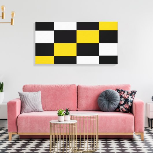 Schwarz-Weiss Kontrast Canvas Afdruk (Insitu (Woonkamer))