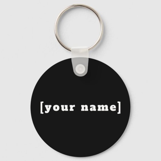 schwarz weiss mit Deinem Namen Sleutelhanger (Voorkant)