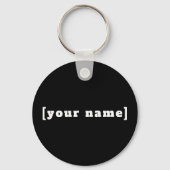schwarz weiss mit Deinem Namen Sleutelhanger (Achterkant)