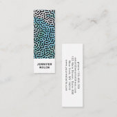 Schwarz Weiß Muster Mini Visitekaartje (Voorkant / Achterkant)