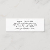 Schwarz Weiß Muster Mini Visitekaartje (Achterkant)