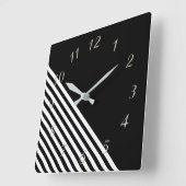 Schwarz - weiß vierkante klok (Hoek)