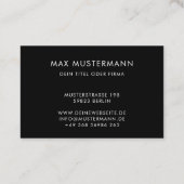 Schwarz Weiß Visitenkarte mit Logo und QR Code Visitekaartje (Achterkant)