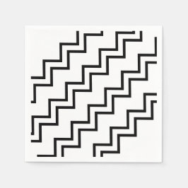 Schwarz weiß zickzack servet