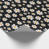 schwarz-weißes Design mit Blumen Cadeaupapier (Hoek)