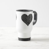 Schwarz-weißes Herz Reisbeker (Voorkant rechts)