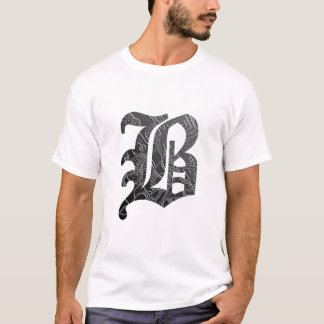 Schwarze Buchstabe "B" im gotischen Stil T-shirt