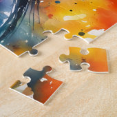 Schwarze Frau mit Zöpfen Legpuzzel (Zijkant)