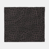Schwarze Jaguar Flecken Druck Fleece Deken (Voorkant (Horizontaal))