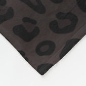 Schwarze Jaguar Flecken Druck Fleece Deken (Hoek)