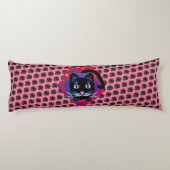 Schwarze Katze Lichaamskussen (Achterkant)