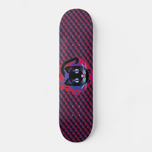 Schwarze Katze Persoonlijk Skateboard (Voorkant)