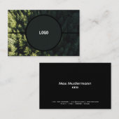 Schwarze professionelle Visitenkarte Visitekaartje (Voorkant / Achterkant)