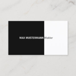 Schwarze professionelle Visitenkarte Visitekaartje