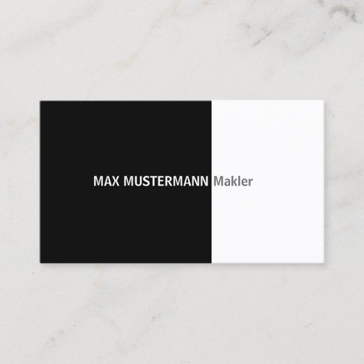Schwarze professionelle Visitenkarte Visitekaartje (Voorkant)