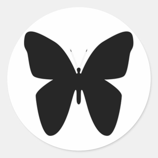 Schwarze Schmetterlinge  Ronde Sticker (Voorkant)