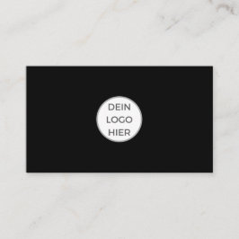 Schwarze Visitenkarte Selbst Gestalten Visitekaartje