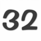 Schwarze Zahlen Aufkleber Hausnummer / Mülltonne Sticker (Voorkant)