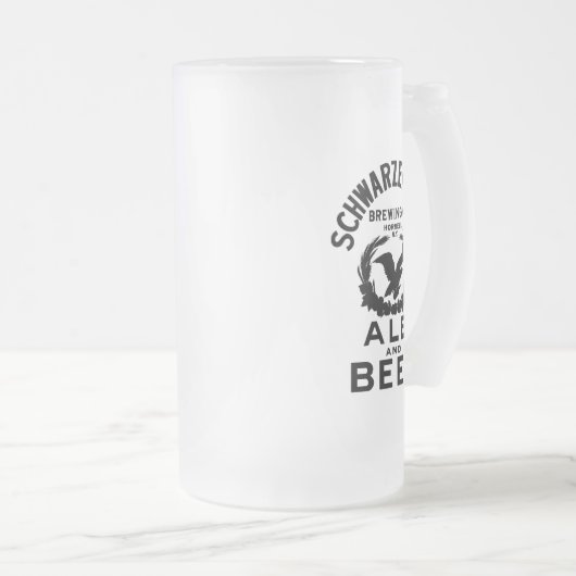 Schwarzenbach Brewing Co. Frosted Glass Mok (Voorkant rechts)