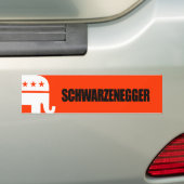 Schwarzenegger Bumpersticker (Op auto)
