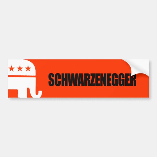 Schwarzenegger Bumpersticker (Voorkant)