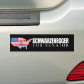 Schwarzenegger voor senator 2010 bumpersticker (Op auto)