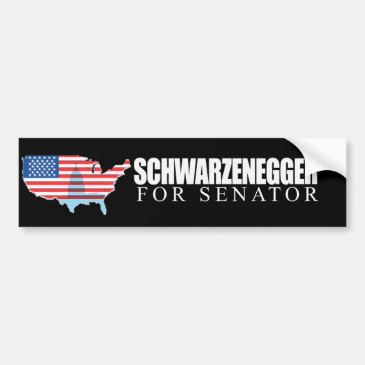 Schwarzenegger voor senator 2010 bumpersticker (Voorkant)
