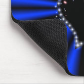 schwarzes Herz mit Sternchen auf blau - schwarz Muismat (Hoek)