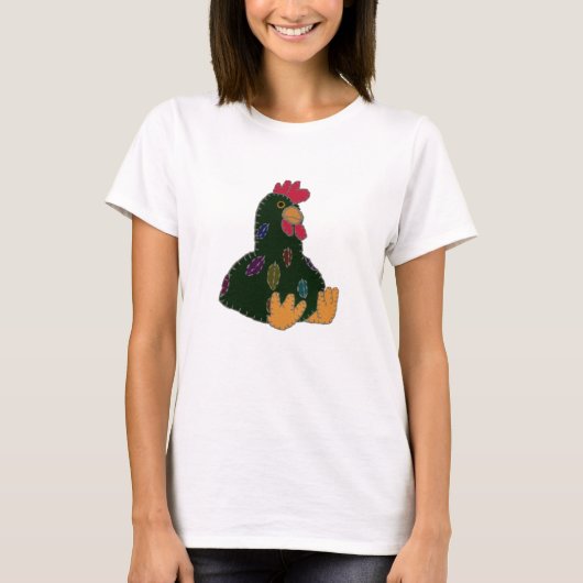 Schwarzes Huhn T-shirt (Voorkant)