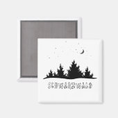 schwarzwald - Duitsland Zwart bos Magneet (Voorkant / Achterkant)