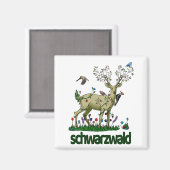 schwarzwald - Zwart bos Magneet (Voorkant / Achterkant)