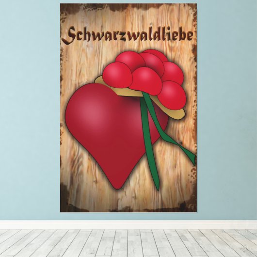 Schwarzwaldliebe Canvas Afdruk (Insitu (Houten vloer))