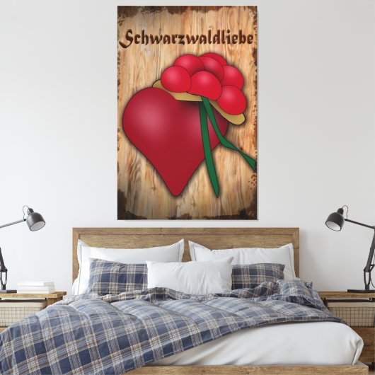 Schwarzwaldliebe Canvas Afdruk (Insitu (Slaapkamer))