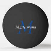 Schwarzweiss personalisiert mit Monogramm Pingpongbal (Voorkant)