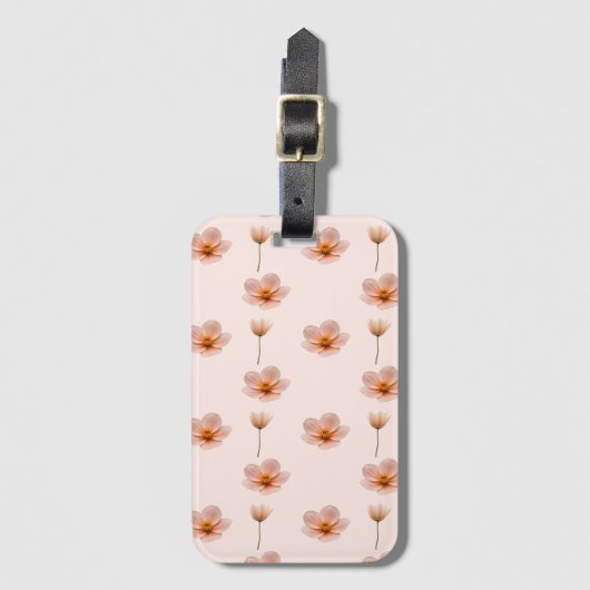 Schwebende Blumenmelodie Bagagelabel (Voorkant (verticaal))