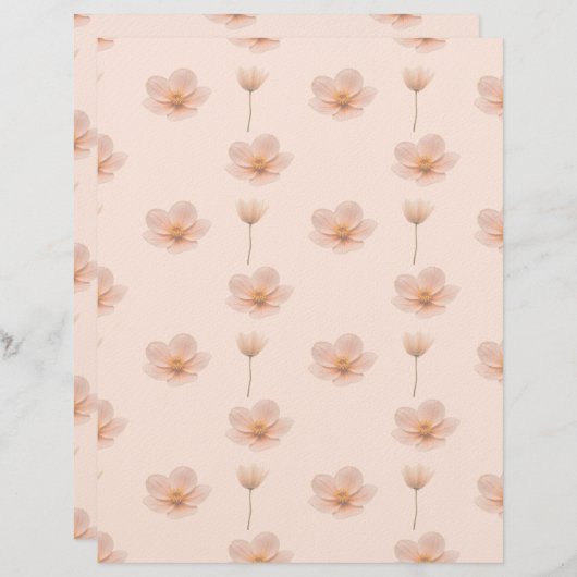 Schwebende Blumenmelodie Briefhoofd (Voorkant / Achterkant)