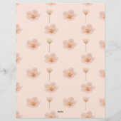 Schwebende Blumenmelodie Briefhoofd (Achterkant)