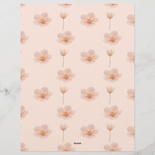 Schwebende Blumenmelodie Briefhoofd (Achterkant)