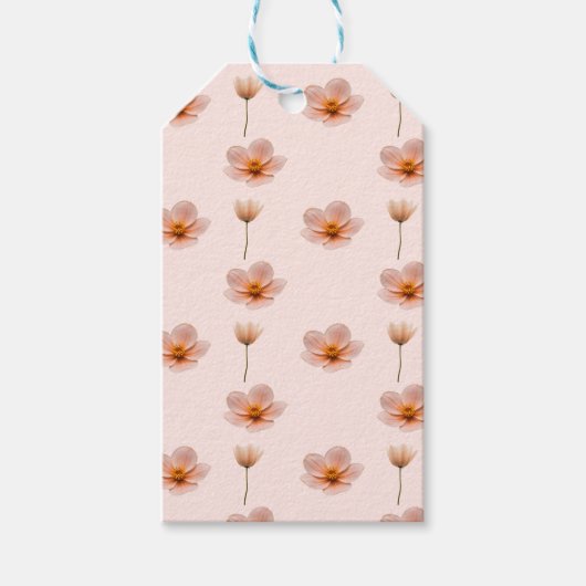 Schwebende Blumenmelodie Cadeaulabel (Voorkant)