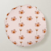 Schwebende Blumenmelodie Rond Kussen (Achterkant)