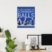 Schweddy Balls Ugly Sweater Poster (Thuiskantoor)