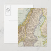 Schweden, Norwegen - Kaart Zweden en Noorwegen (Voorkant / Achterkant)