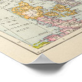 Schweden, Norwegen - Kaart Zweden en Noorwegen Poster (Hoek)