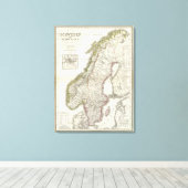 Schweden, Norwegen - Zweden, Noorwegen Canvas Afdruk (Insitu (Houten vloer))