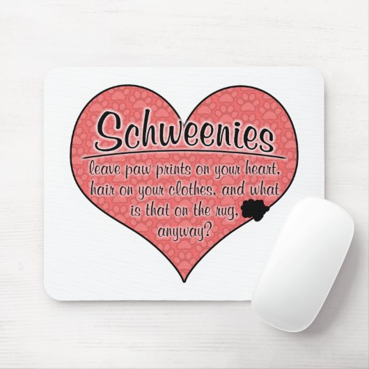 Schweenie Paw Prints Dog Humor Muismat (Met muis)
