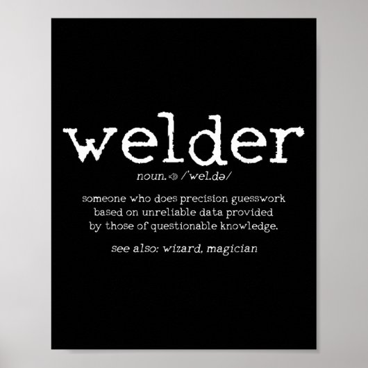 Schweier Geschenke Mannen Funny Welder Quote Tank  Poster (Voorkant)