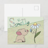 Schweinchen im Frühling Briefkaart (Voorkant / Achterkant)