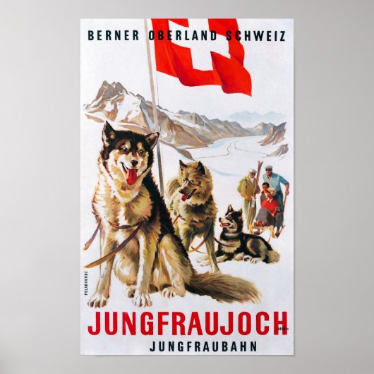 "Schweiz: 1912/heute - Junfraubahn Winter Reise Poster (Voorkant)
